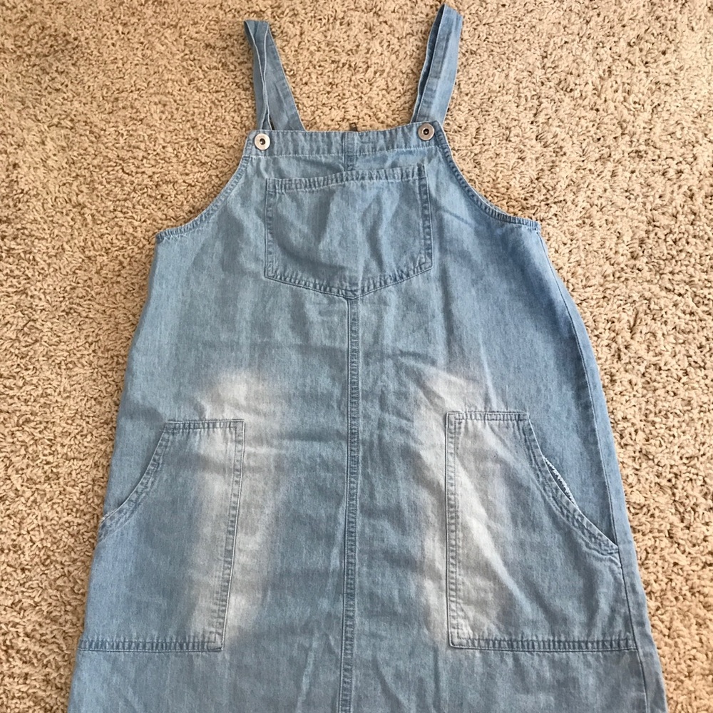 Denim overall dress